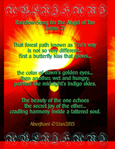 Rainbow-Song for the Angel of Tao poetry art panel No. 2 by Aberjhani