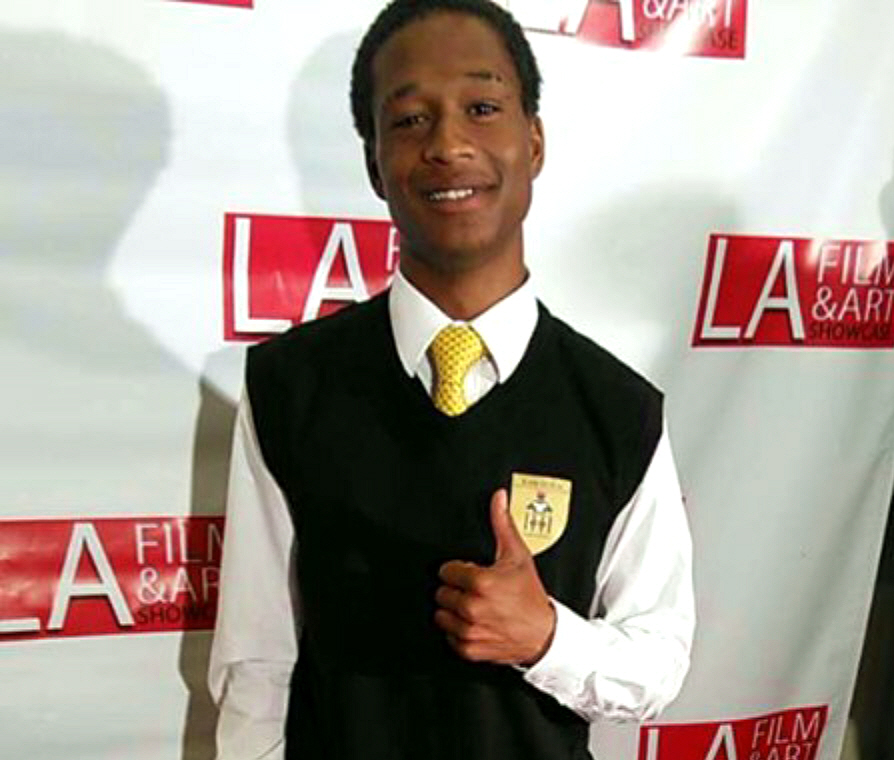 Advocate for brotherhood Semaj Clark giving thumbs Up GoFundSemaj